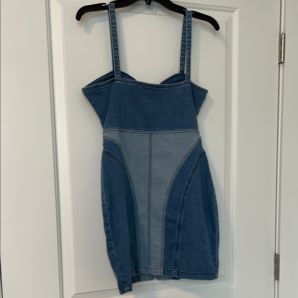 Cute Forever 21 Blue Denim Mini Dress - Picture 4 of 8